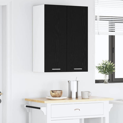 Hängeschrank Schwarze Eiche und Weiß 30 x 31 x 80 cm