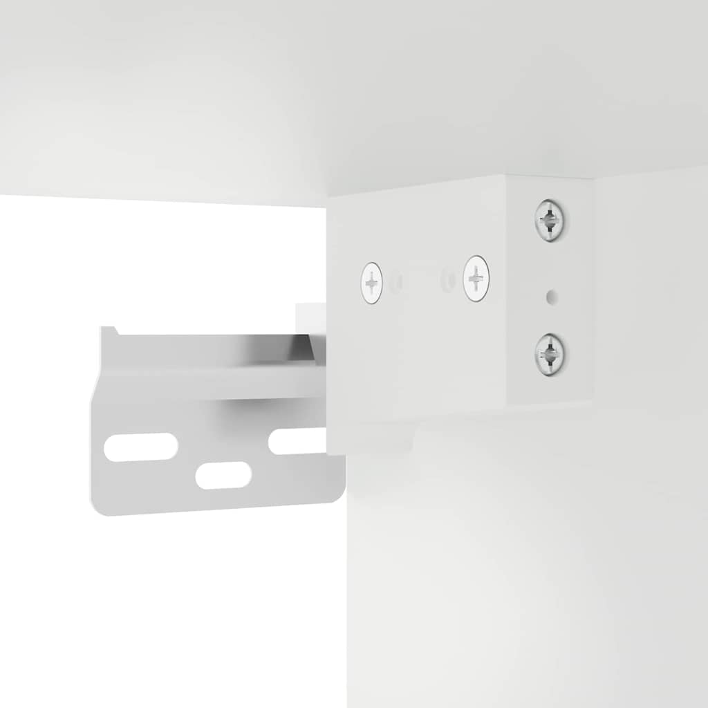 Hängeschrank 2 stk. Schwarze Eiche und Weiß Holzwerkstoff