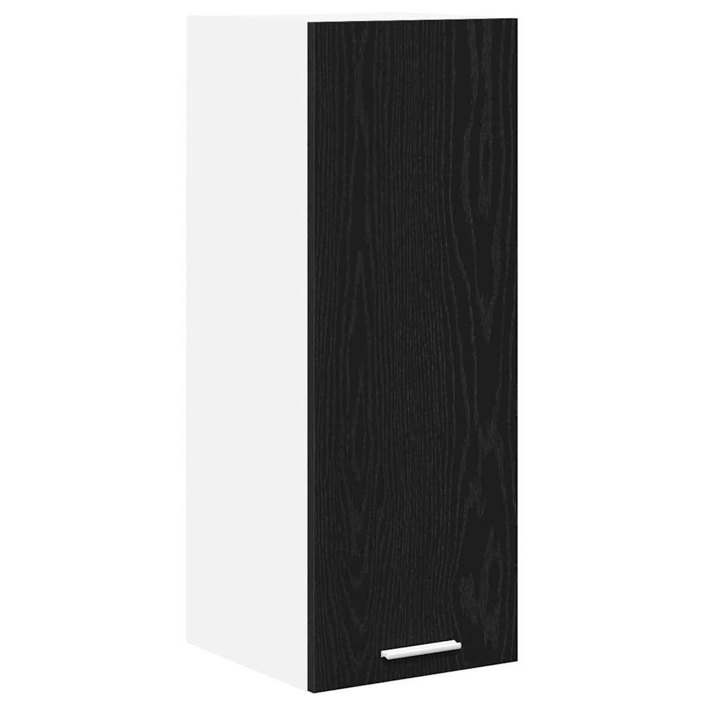 Hängeschrank 2 stk. Schwarze Eiche und Weiß Holzwerkstoff