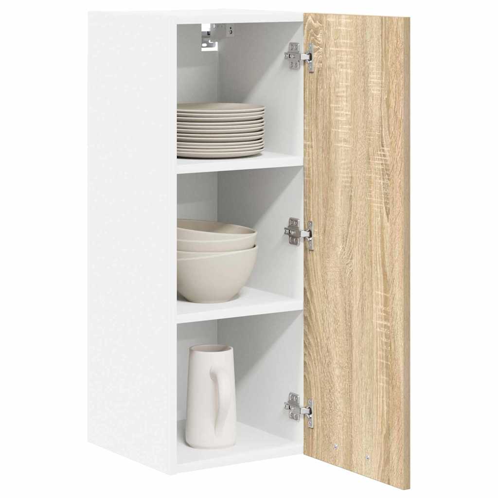 Hängeschrank Sonoma-Eiche und Weiß 30 x 31 x 80 cm