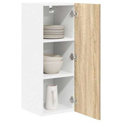 Hängeschrank Sonoma-Eiche und Weiß 30 x 31 x 80 cm