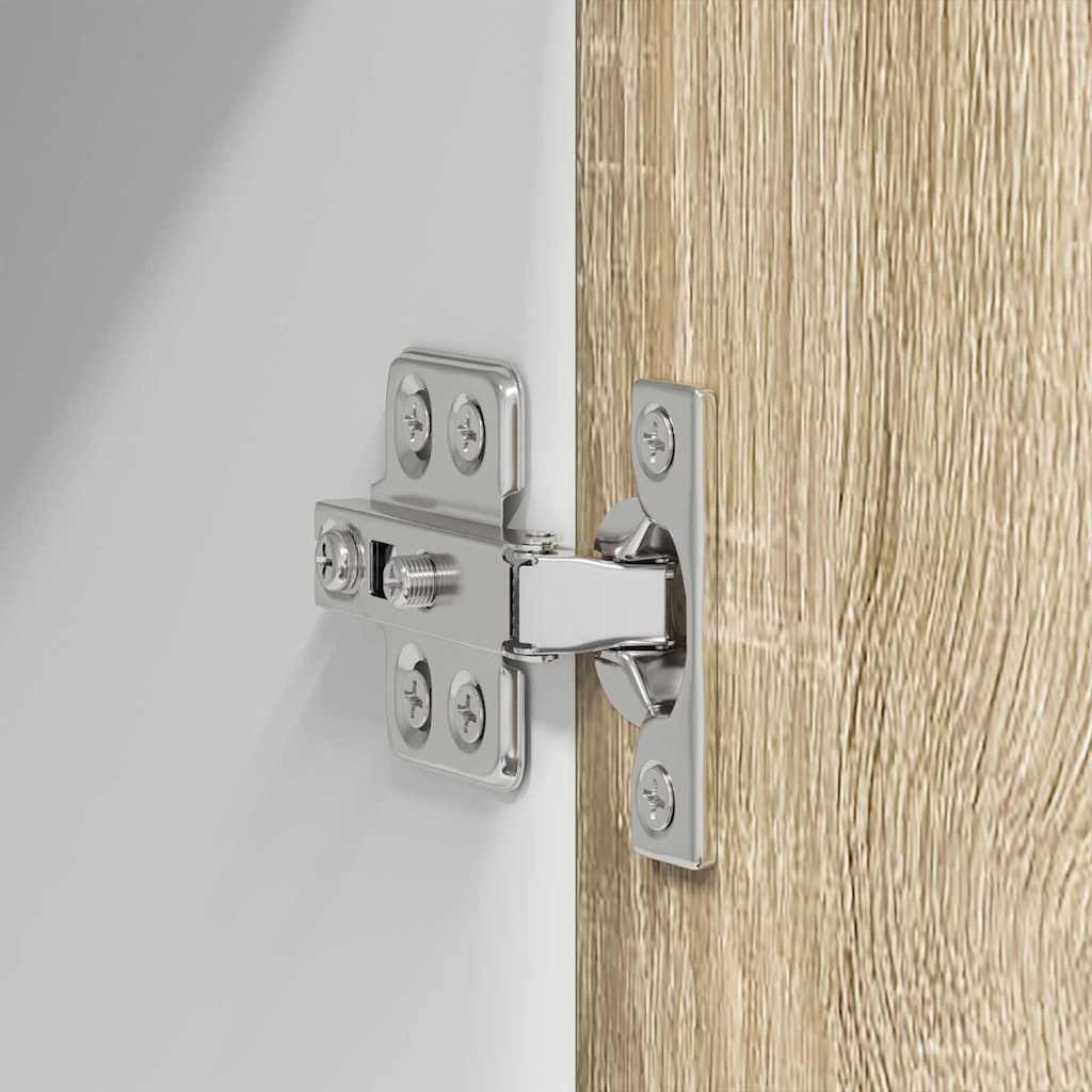 Hängeschrank 2 stk. Sonoma-Eiche und Weiß Holzwerkstoff