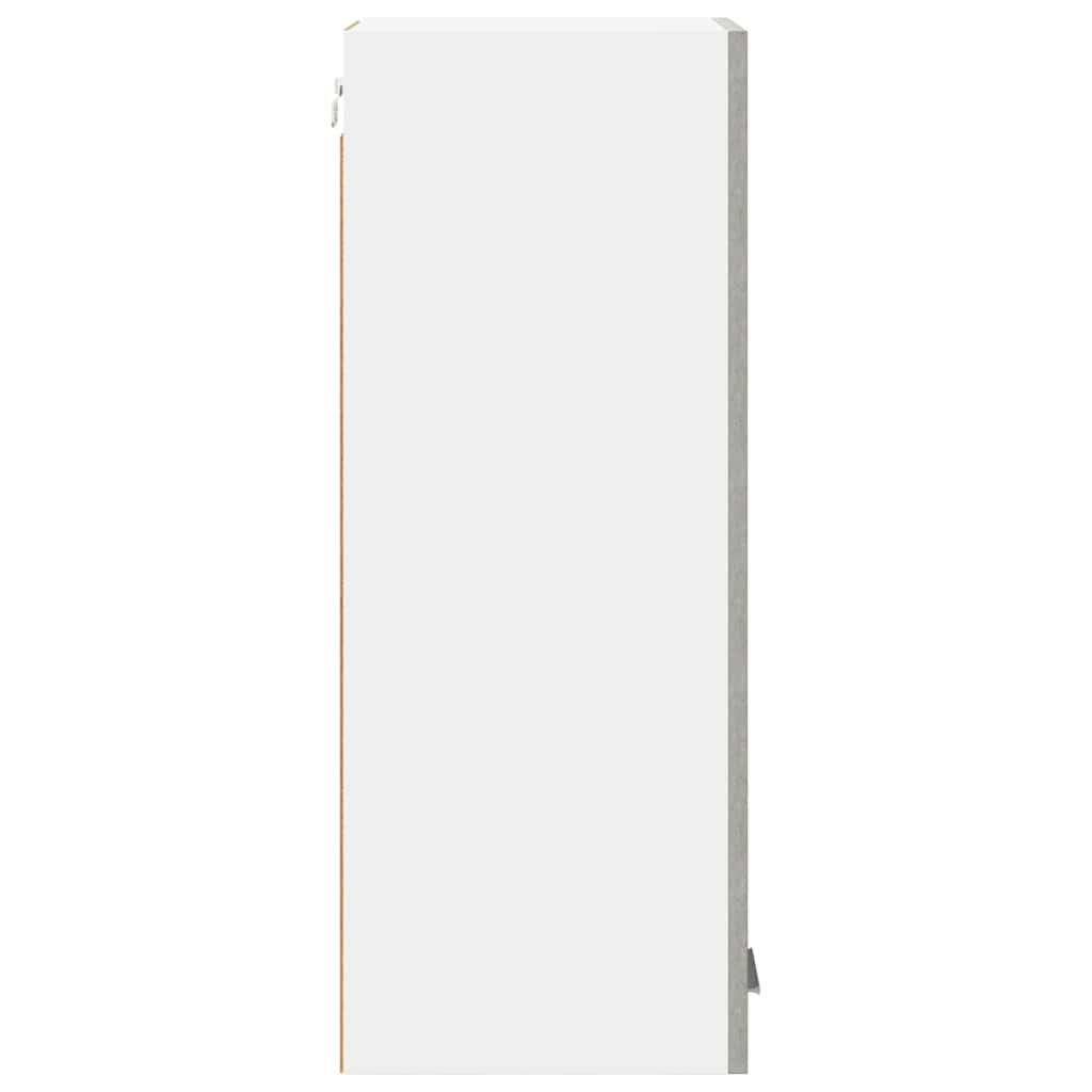 Hängeschrank mit Regal Riga Betongrau und Weiß 30 x 31 x 80 cm