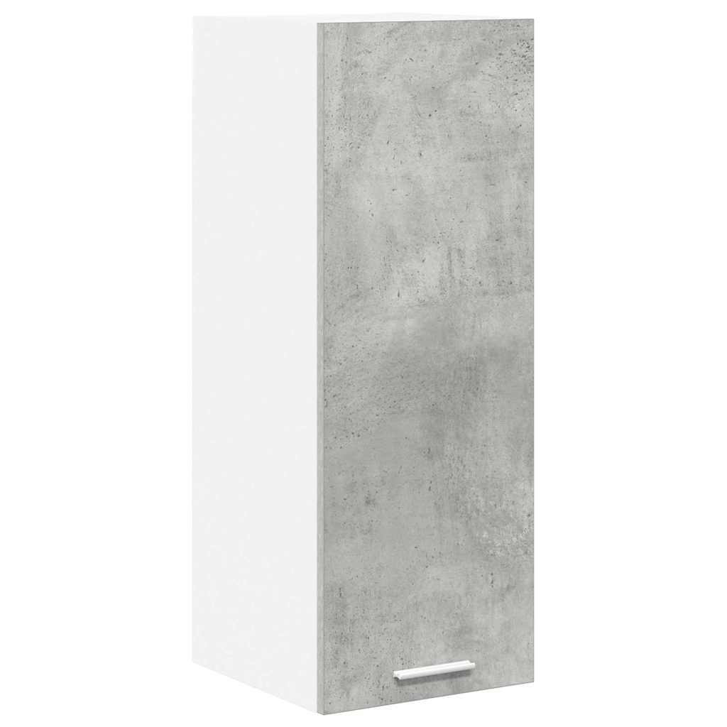 Hängeschrank 2 stk. Betongrau und Weiß Holzwerkstoff