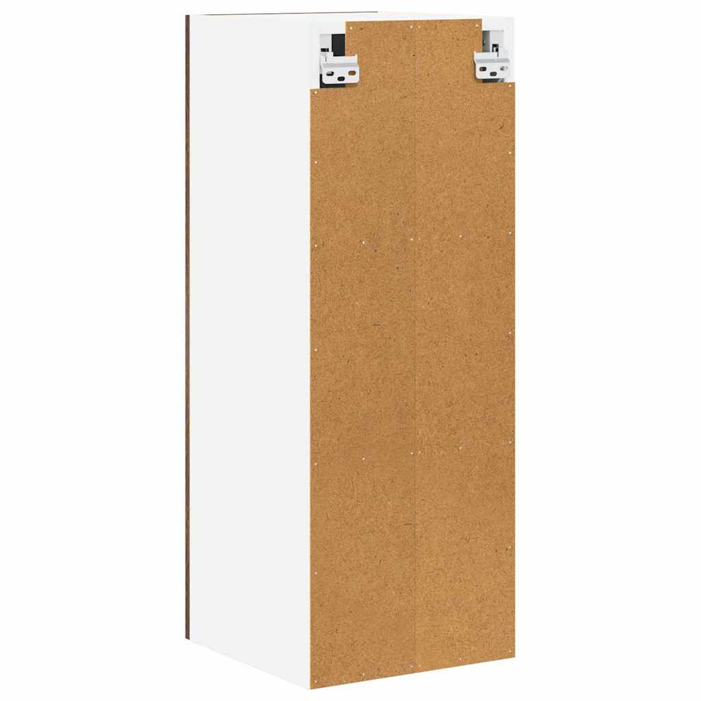 Hängeschrank 2 stk. Geräucherte Eiche und Weiß Holzwerkstoff