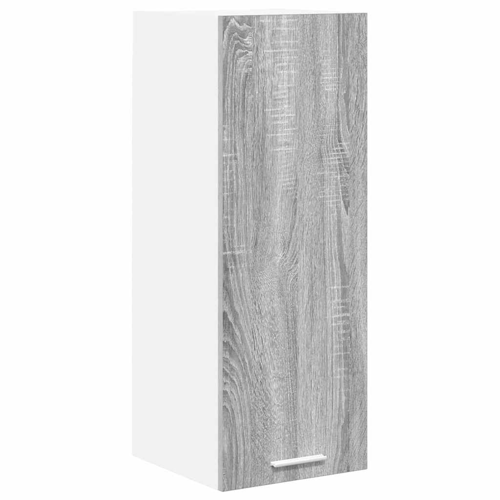 Hängeschrank Grau Sonoma und Weiß 30 x 31 x 80 cm Holzwerkstoff