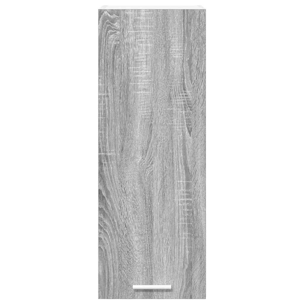 Hängeschrank Grau Sonoma und Weiß 30 x 31 x 80 cm Holzwerkstoff