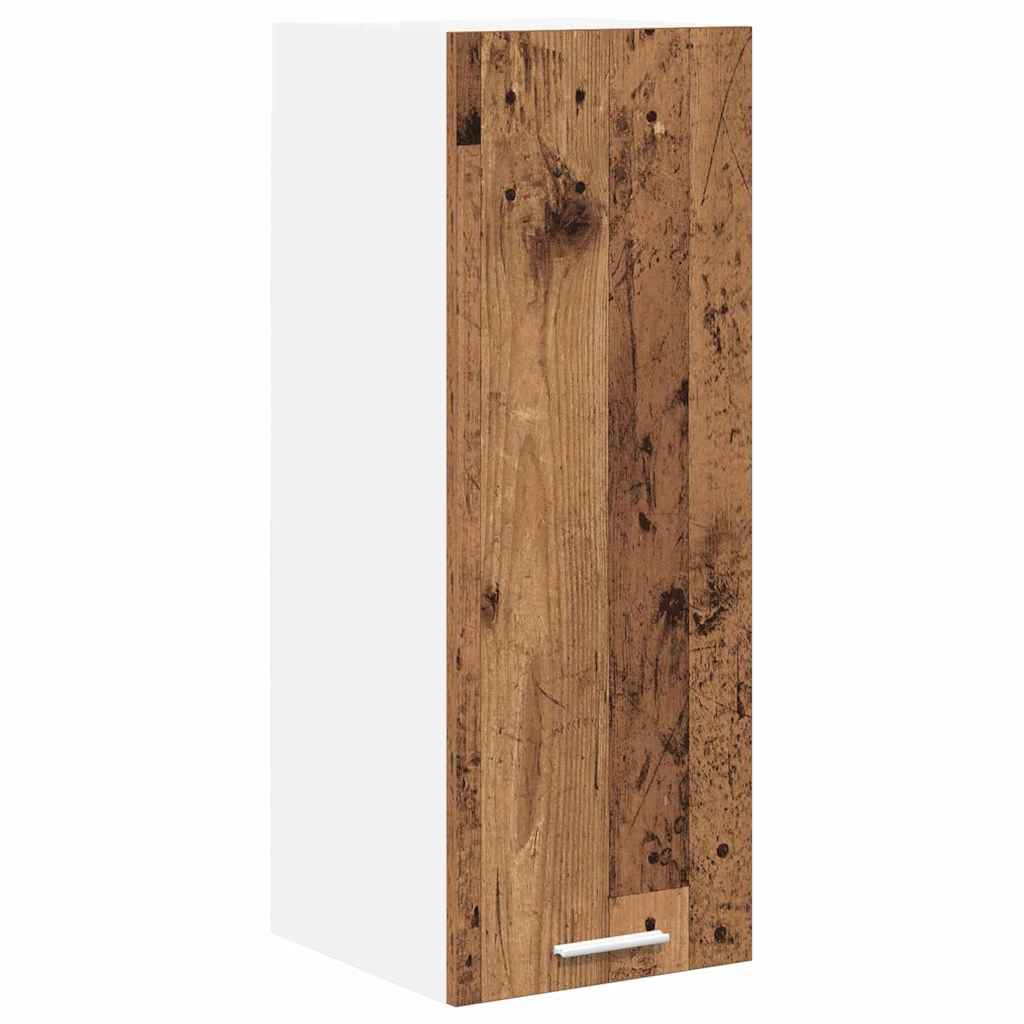 Hängeschrank 2 stk. Altes Holz und Weiß Holzwerkstoff