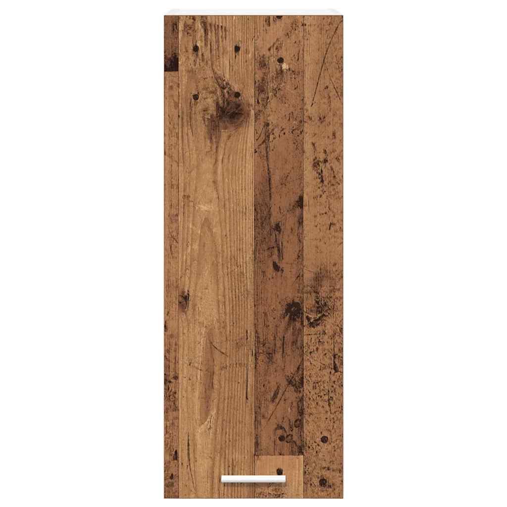 Hängeschrank 2 stk. Altes Holz und Weiß Holzwerkstoff