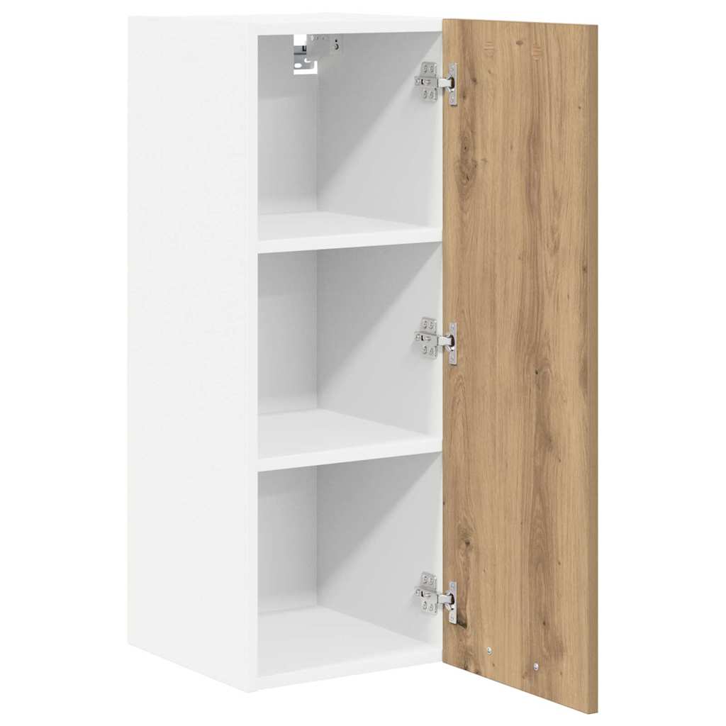 Hängeschrank Artisan-Eiche und Weiß 30 x 31 x 80 cm
