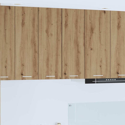 Hängeschrank 2 stk. Artisan-Eiche und Weiß Holzwerkstoff