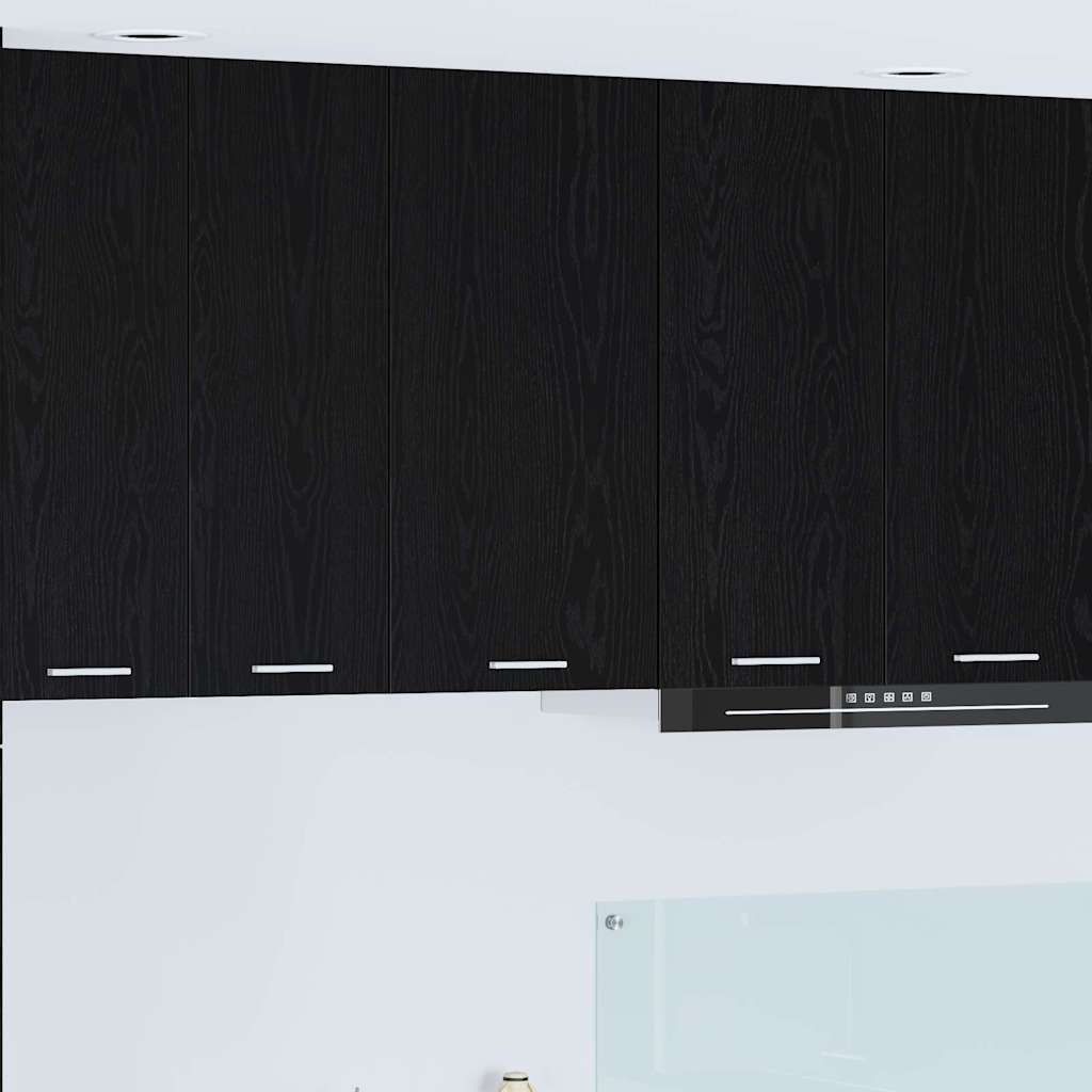 Hängeschrank Schwarze Eiche und Weiß 40 x 31 x 80 cm