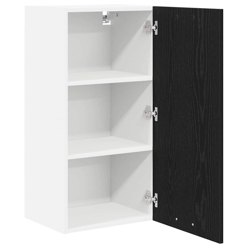 Hängeschrank Schwarze Eiche und Weiß 40 x 31 x 80 cm