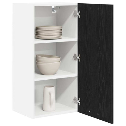 Hängeschrank Schwarze Eiche und Weiß 40 x 31 x 80 cm