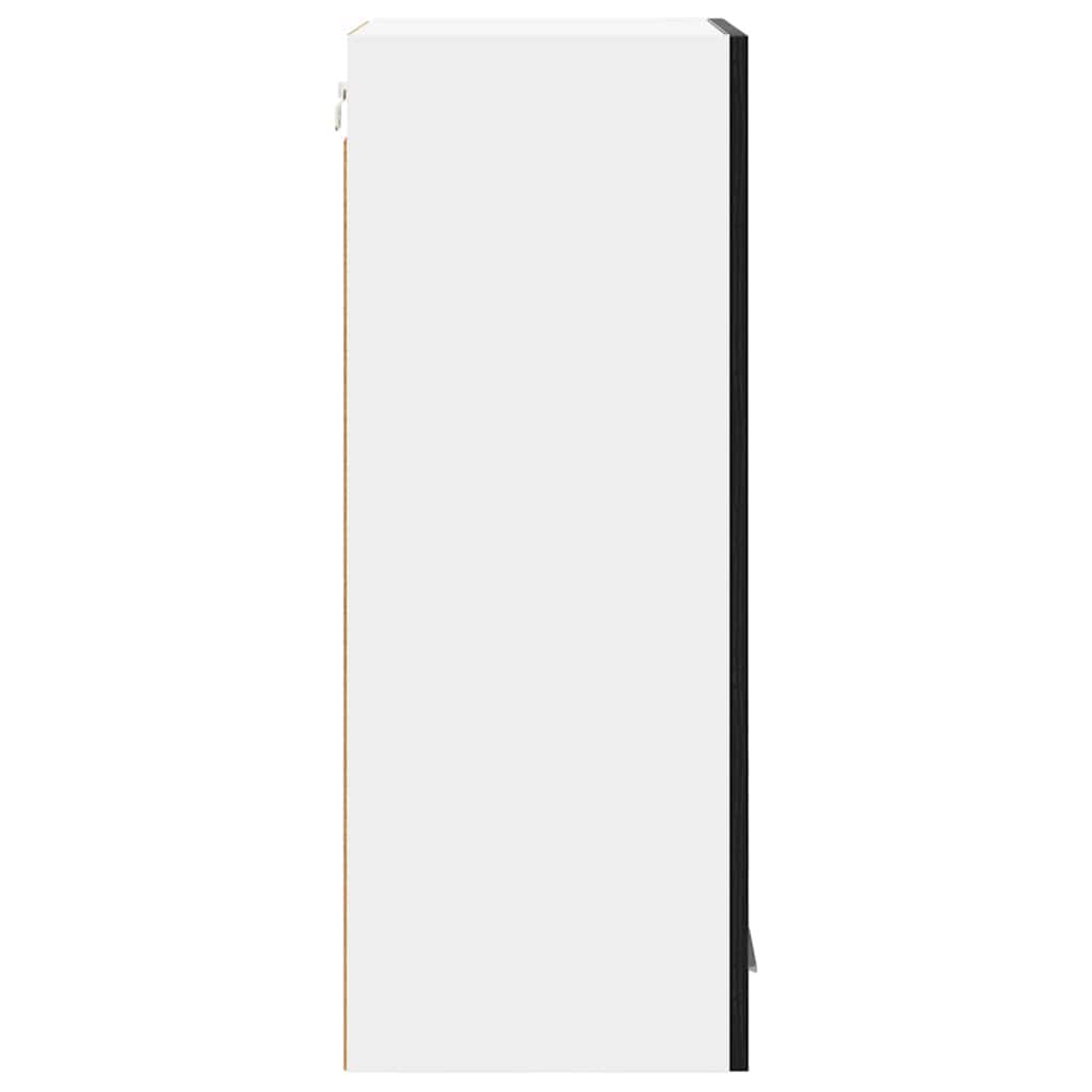 Hängeschrank Schwarze Eiche und Weiß 40 x 31 x 80 cm