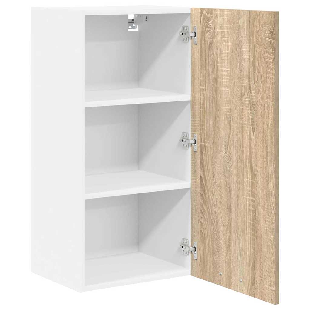 Hängeschrank Sonoma-Eiche und Weiß 40 x 31 x 80 cm