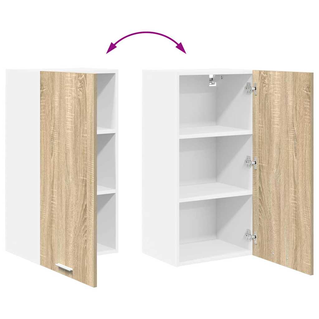 Hängeschrank Sonoma-Eiche und Weiß 40 x 31 x 80 cm