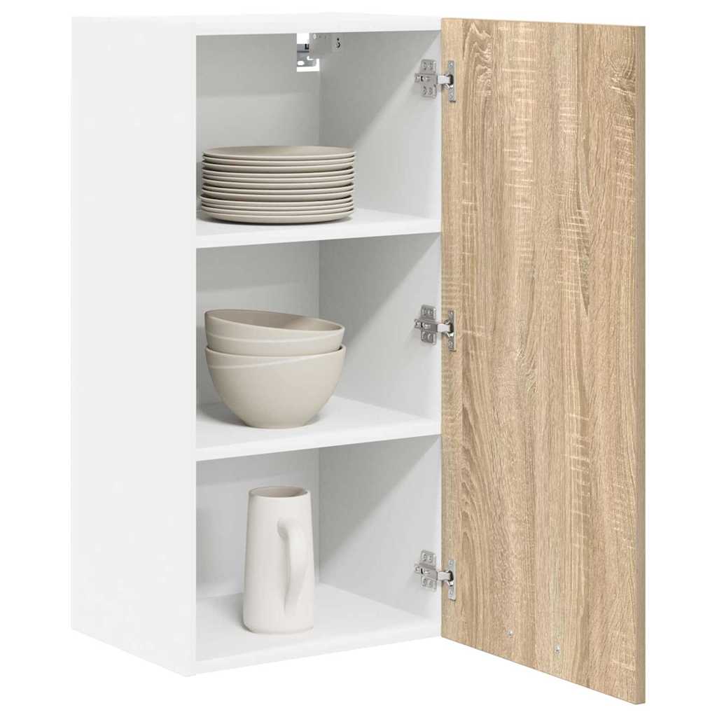 Hängeschrank Sonoma-Eiche und Weiß 40 x 31 x 80 cm