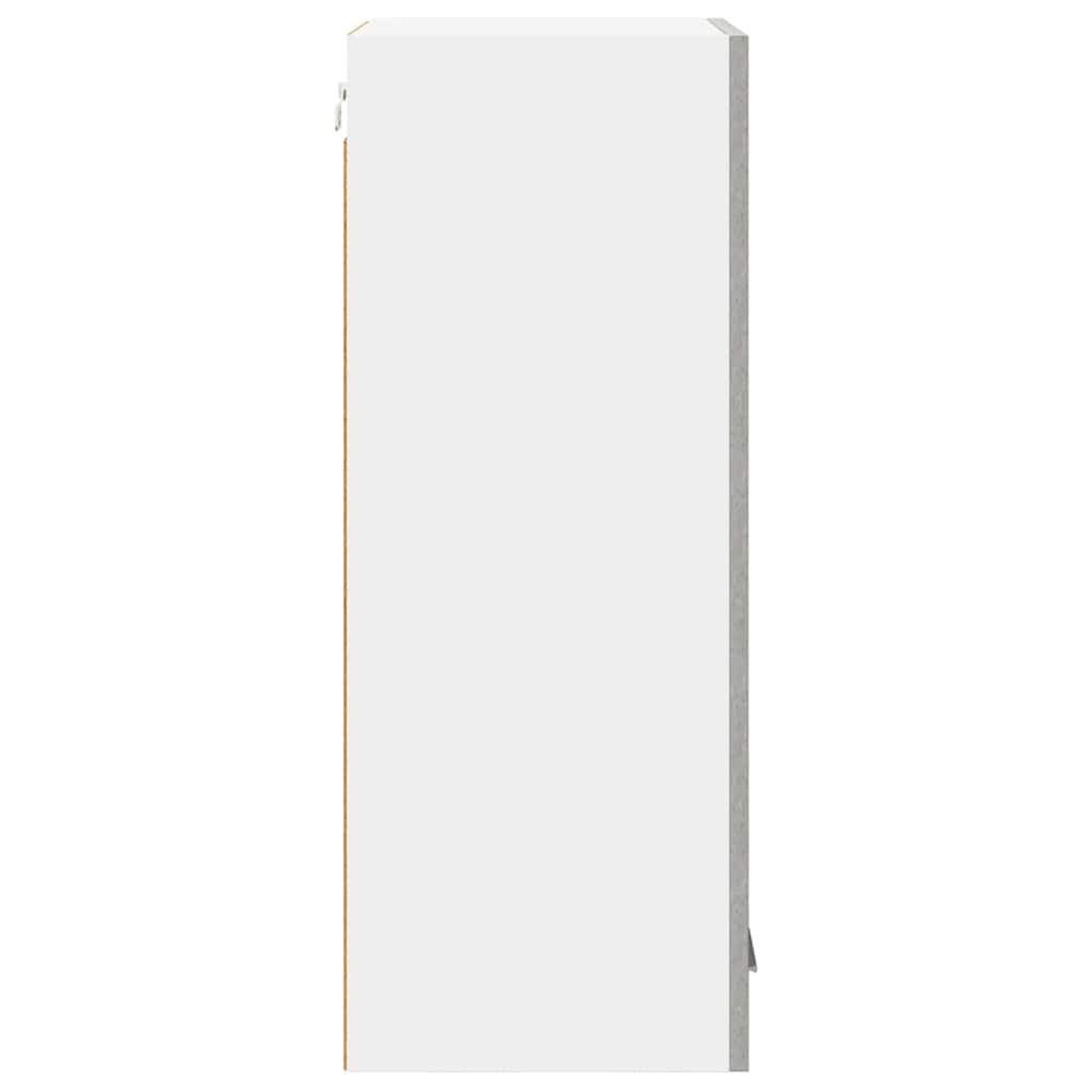 Hängeschrank mit Regal Riga Betongrau und Weiß 40 x 31 x 80 cm