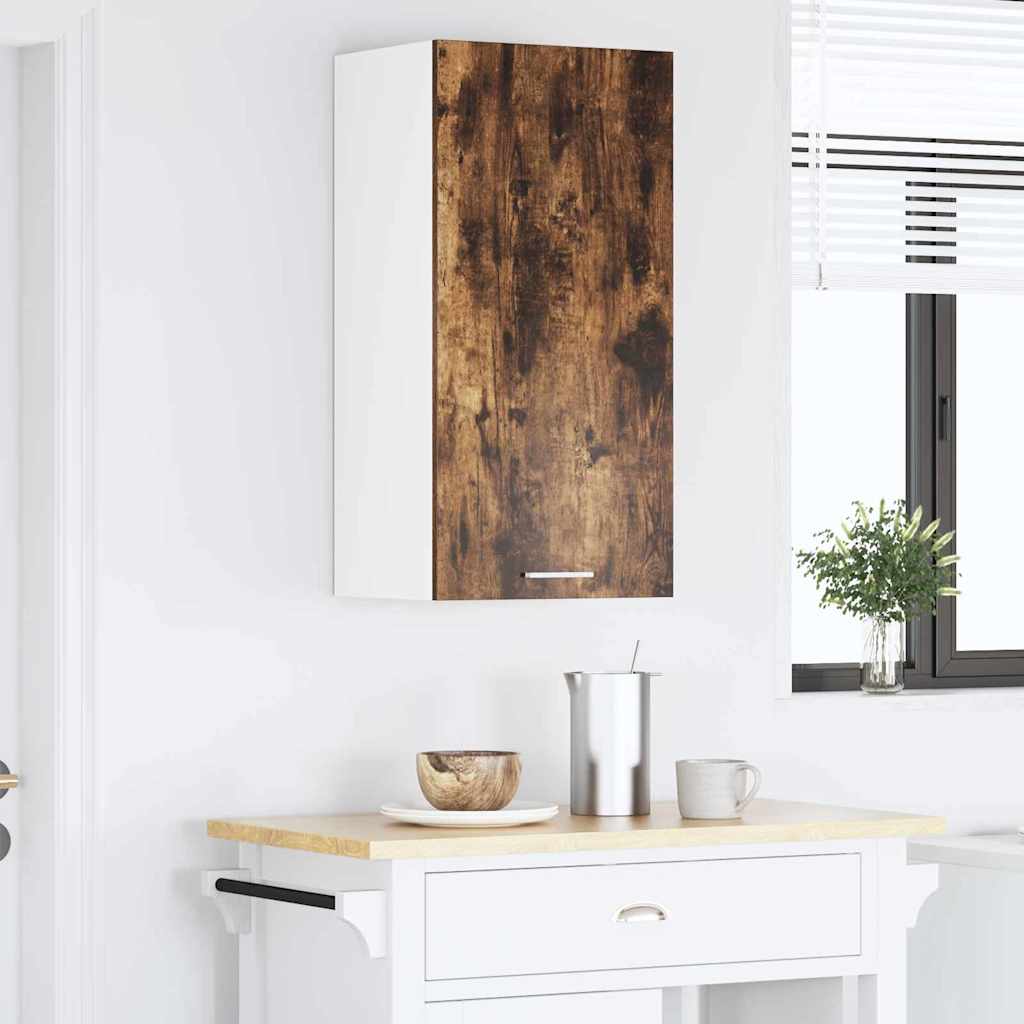Hängeschrank Geräucherte Eiche und Weiß 40 x 31 x 80 cm