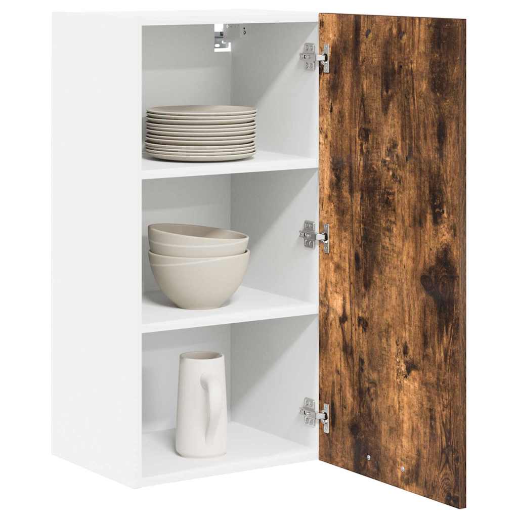 Hängeschrank Geräucherte Eiche und Weiß 40 x 31 x 80 cm