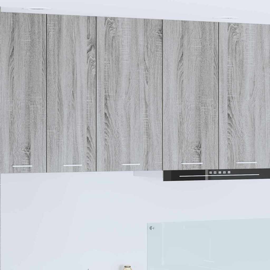 Hängeschrank Grau Sonoma und Weiß 40 x 31 x 80 cm Holzwerkstoff