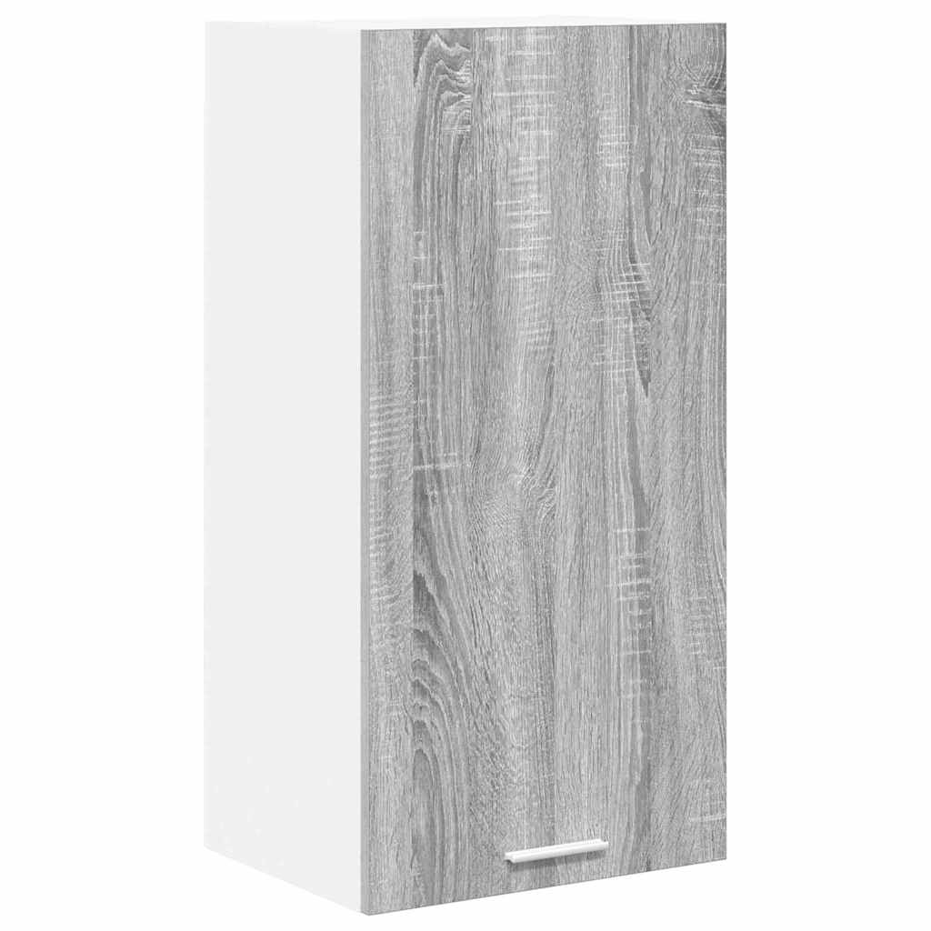 Hängeschrank Grau Sonoma und Weiß 40 x 31 x 80 cm Holzwerkstoff