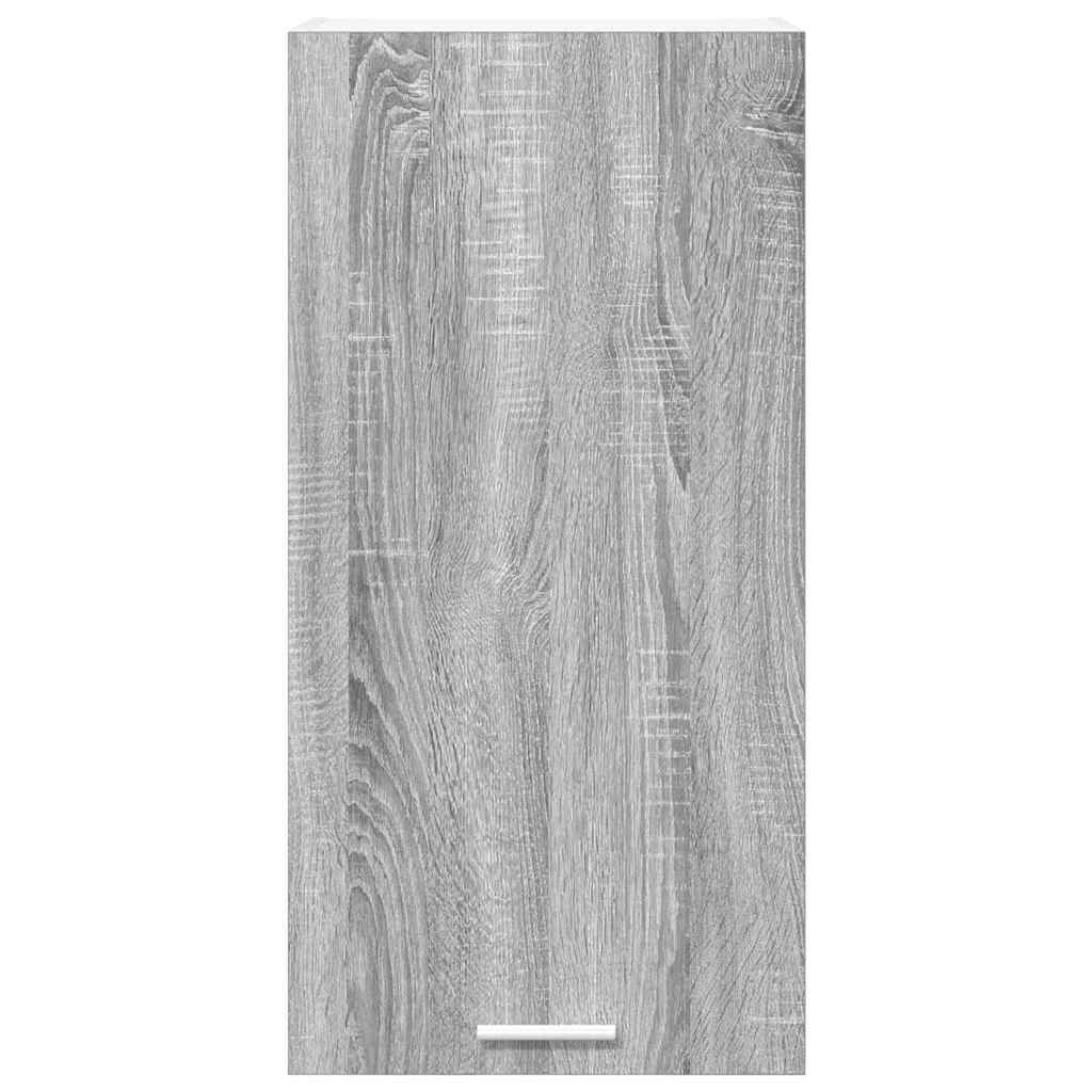 Hängeschrank Grau Sonoma und Weiß 40 x 31 x 80 cm Holzwerkstoff