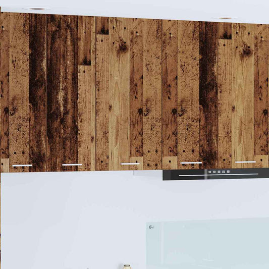 Hängeschrank mit Regal Riga Altes Holz und Weiß 40 x 31 x 80 cm