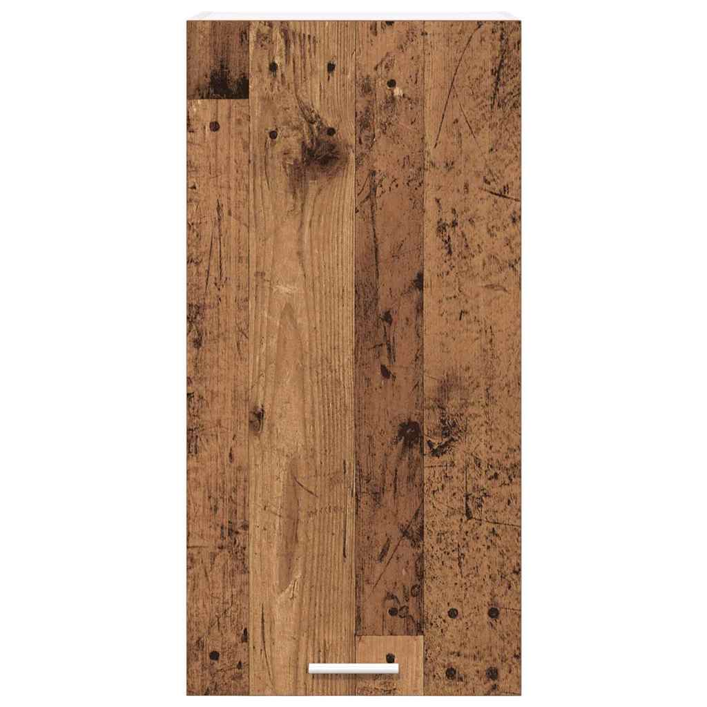 Hängeschrank mit Regal Riga Altes Holz und Weiß 40 x 31 x 80 cm