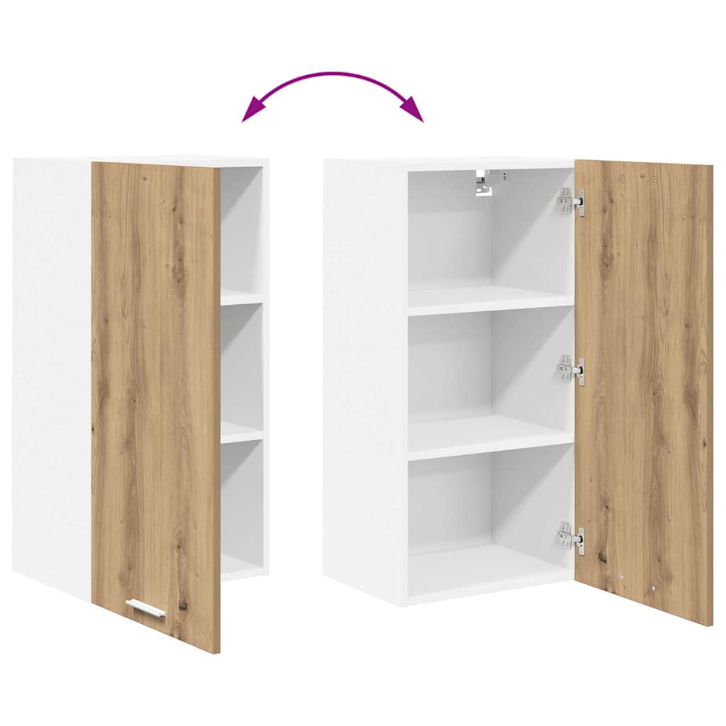 Hängeschrank Artisan-Eiche und Weiß 40 x 31 x 80 cm