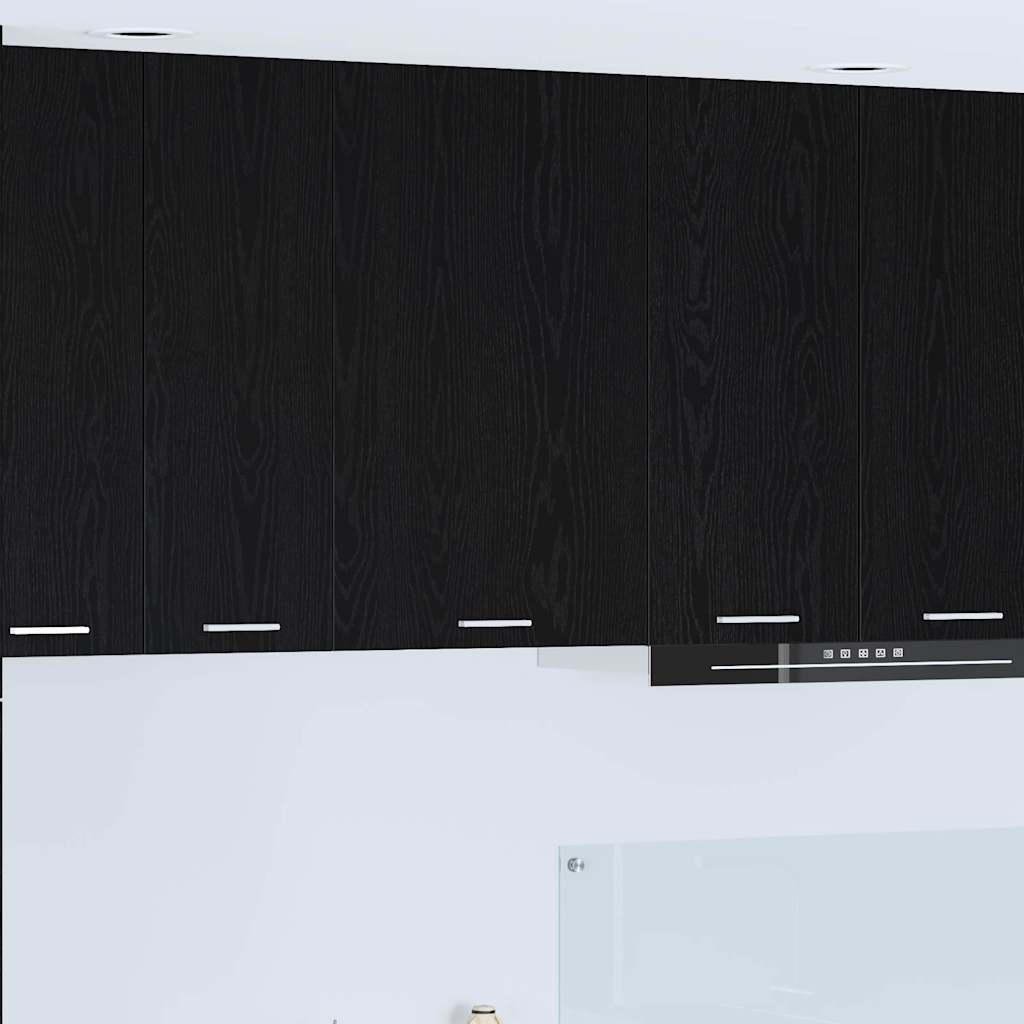 Hängeschrank Schwarze Eiche und Weiß 50 x 31 x 80 cm