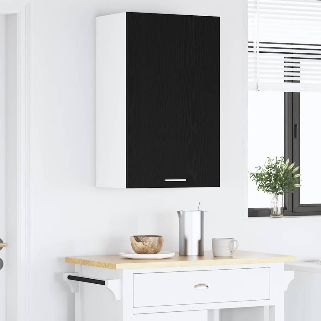 Hängeschrank Schwarze Eiche und Weiß 50 x 31 x 80 cm