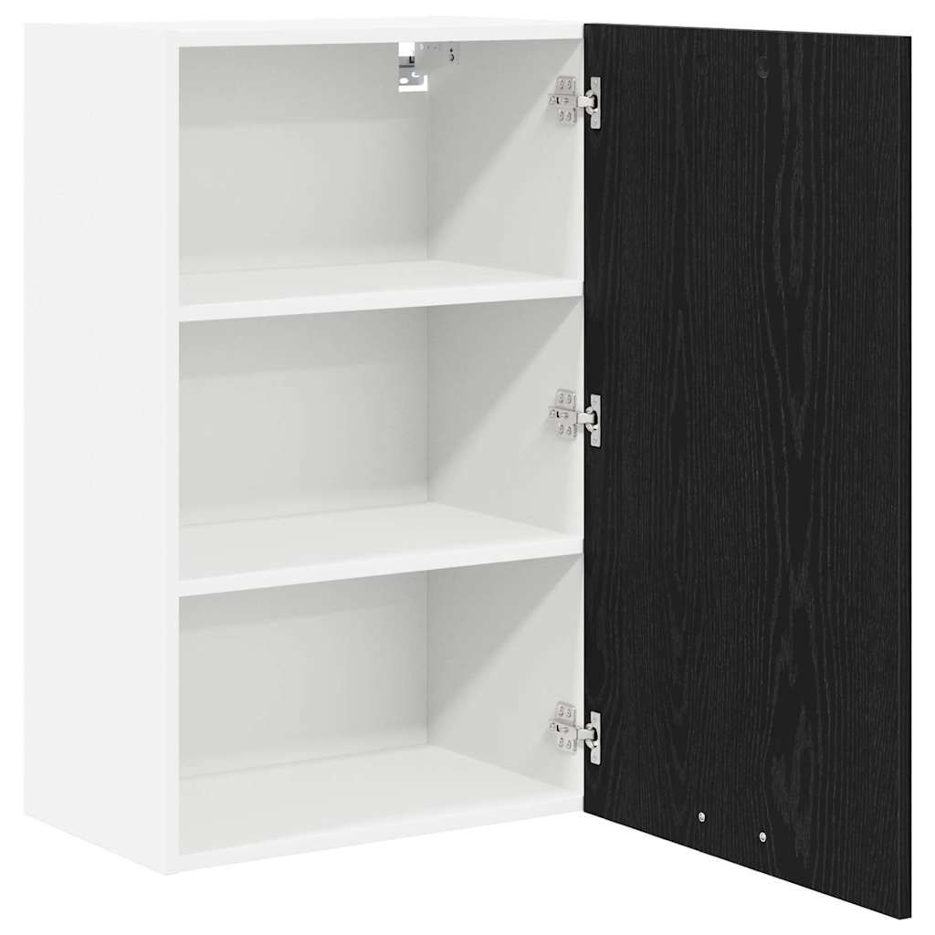 Hängeschrank Schwarze Eiche und Weiß 50 x 31 x 80 cm