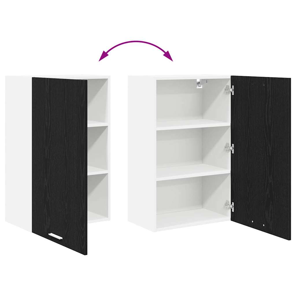 Hängeschrank Schwarze Eiche und Weiß 50 x 31 x 80 cm