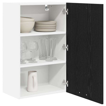 Hängeschrank Schwarze Eiche und Weiß 50 x 31 x 80 cm