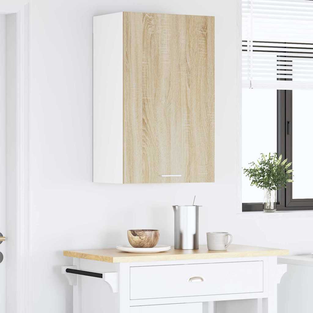 Hängeschrank Sonoma-Eiche und Weiß 50 x 31 x 80 cm