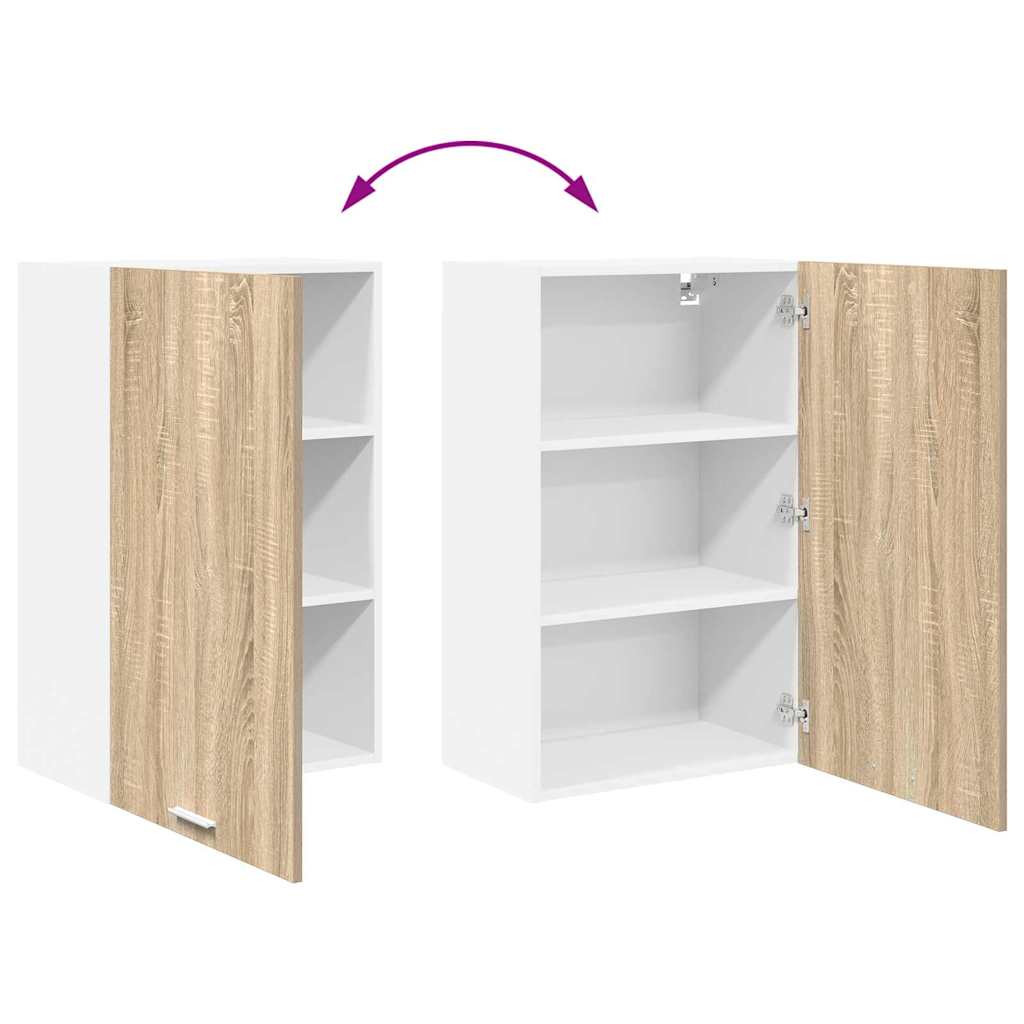 Hängeschrank Sonoma-Eiche und Weiß 50 x 31 x 80 cm