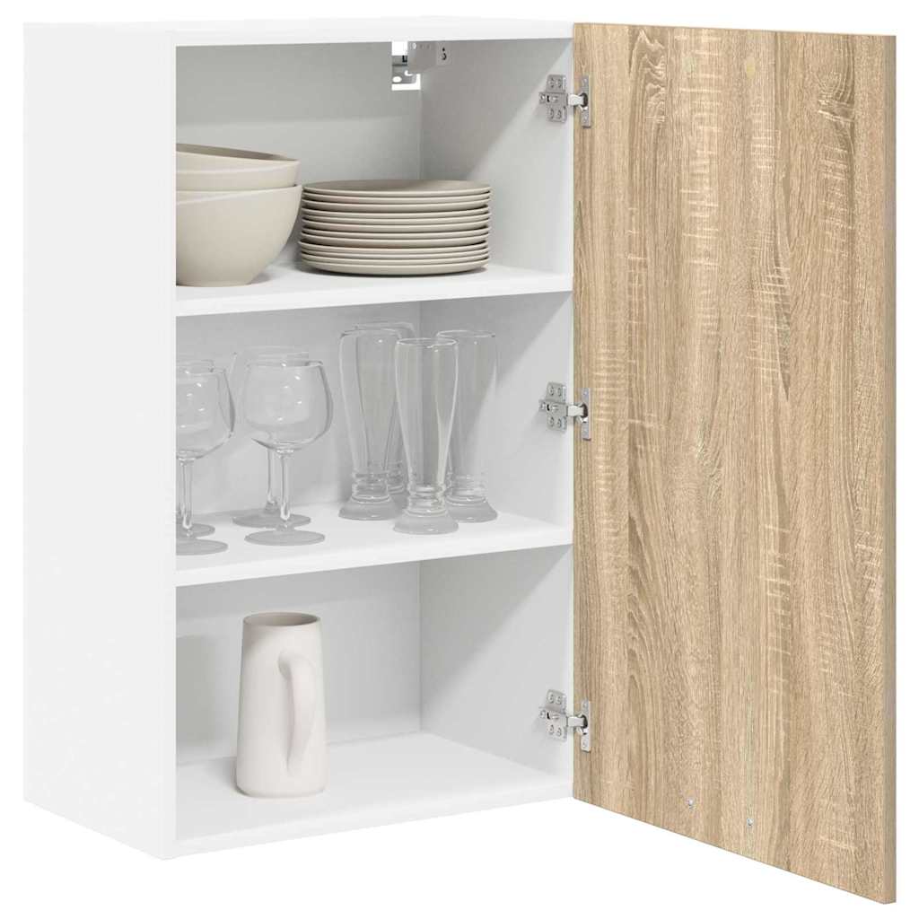 Hängeschrank Sonoma-Eiche und Weiß 50 x 31 x 80 cm