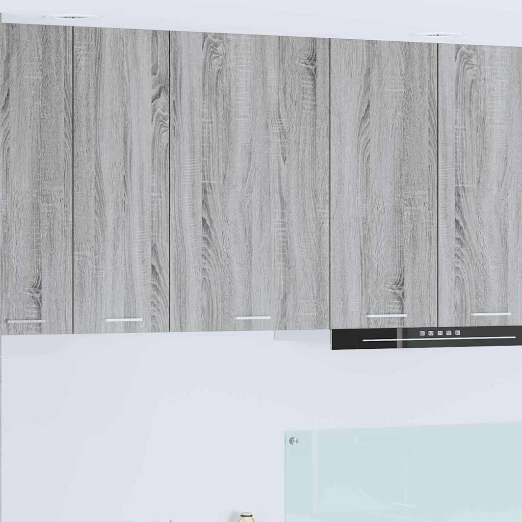 Hängeschrank Grau Sonoma und Weiß 50 x 31 x 80 cm Holzwerkstoff