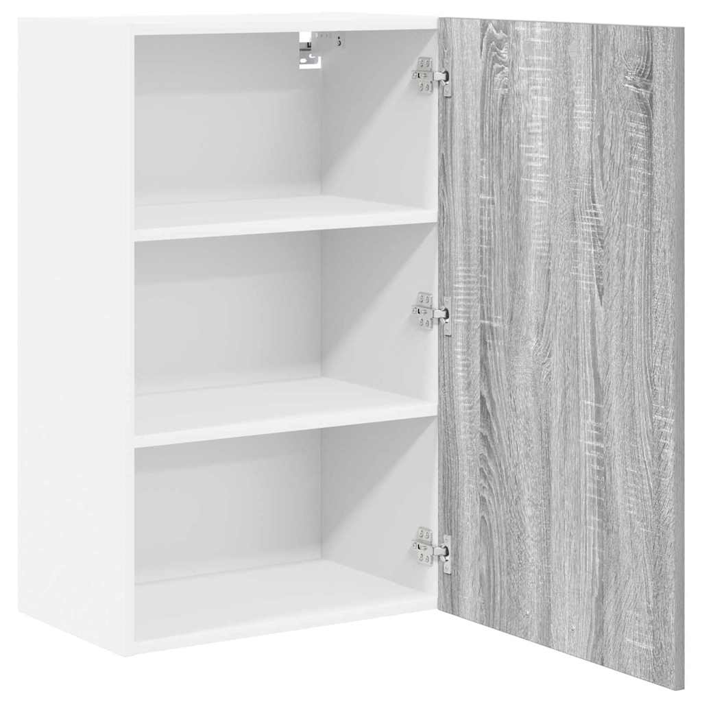 Hängeschrank Grau Sonoma und Weiß 50 x 31 x 80 cm Holzwerkstoff