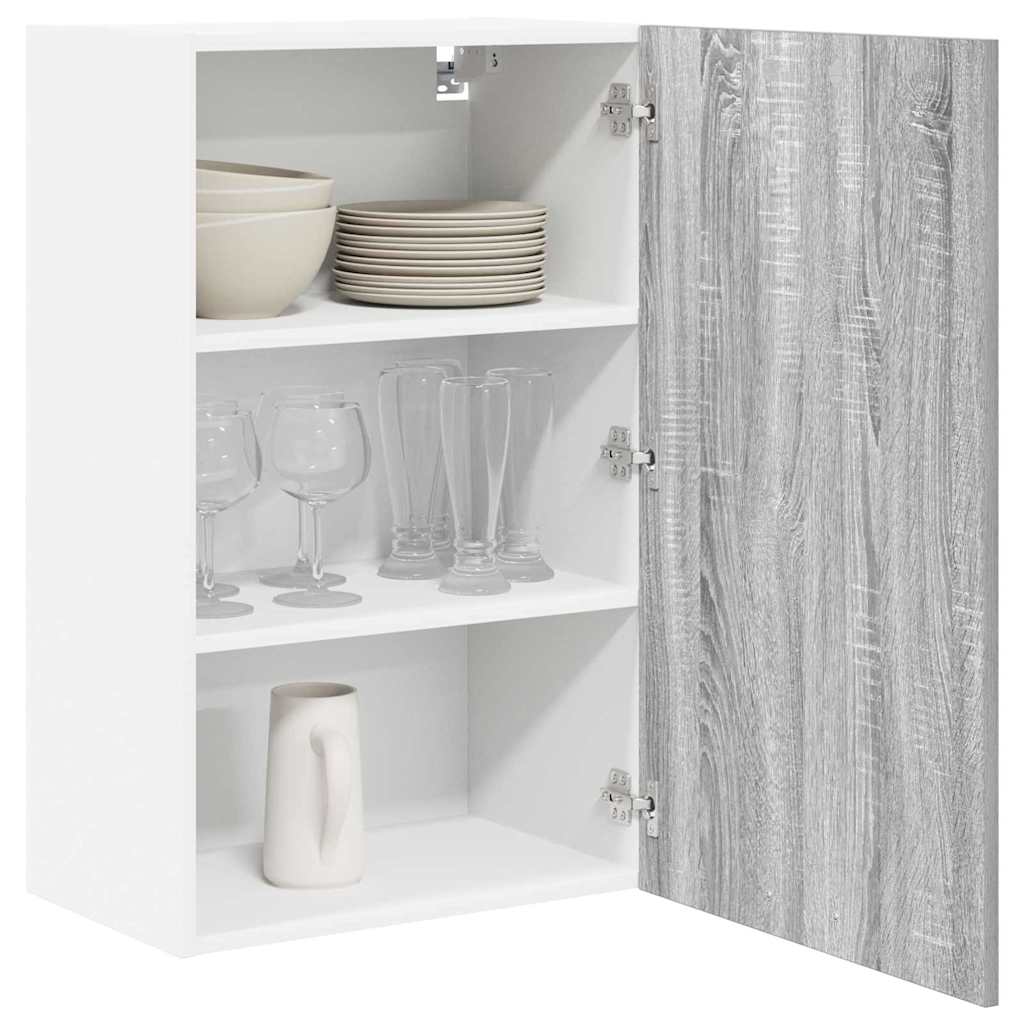 Hängeschrank Grau Sonoma und Weiß 50 x 31 x 80 cm Holzwerkstoff