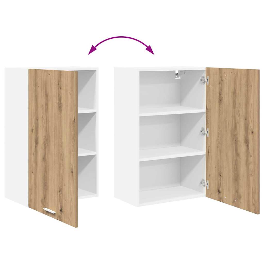 Hängeschrank Artisan-Eiche und Weiß 50 x 31 x 80 cm