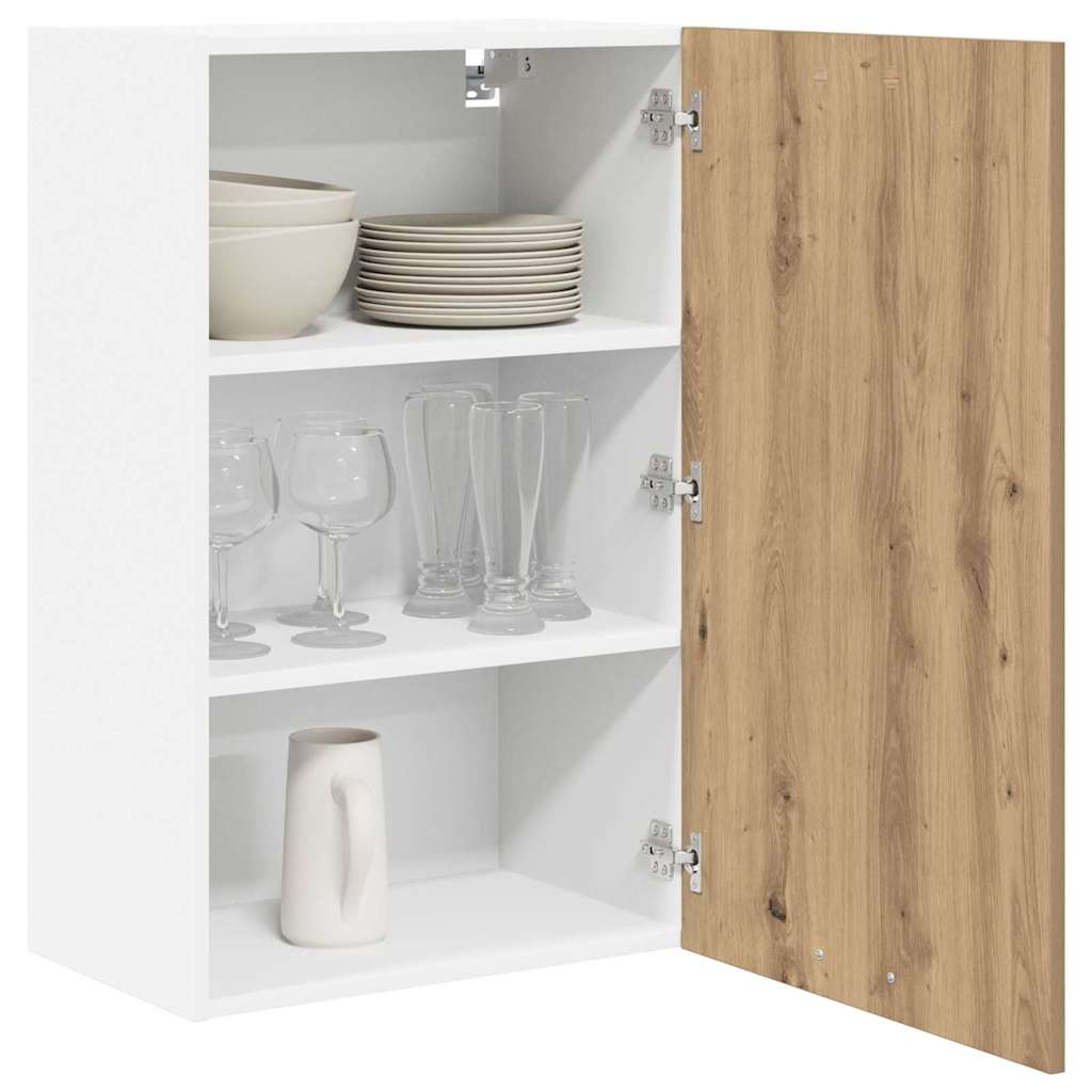Hängeschrank Artisan-Eiche und Weiß 50 x 31 x 80 cm