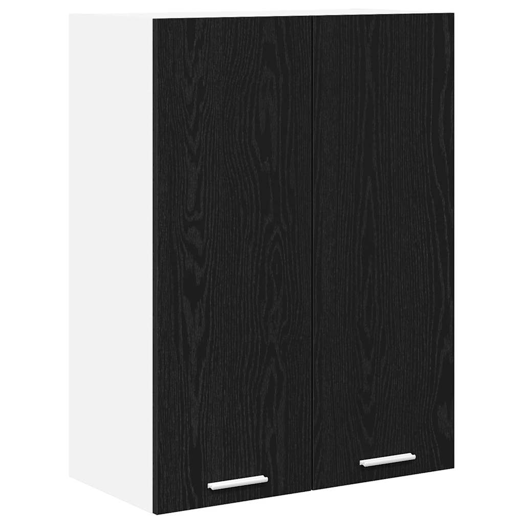 Hängeschrank Schwarz Eichen-Optik 60 x 31 x 80 cm Holzwerkstoff
