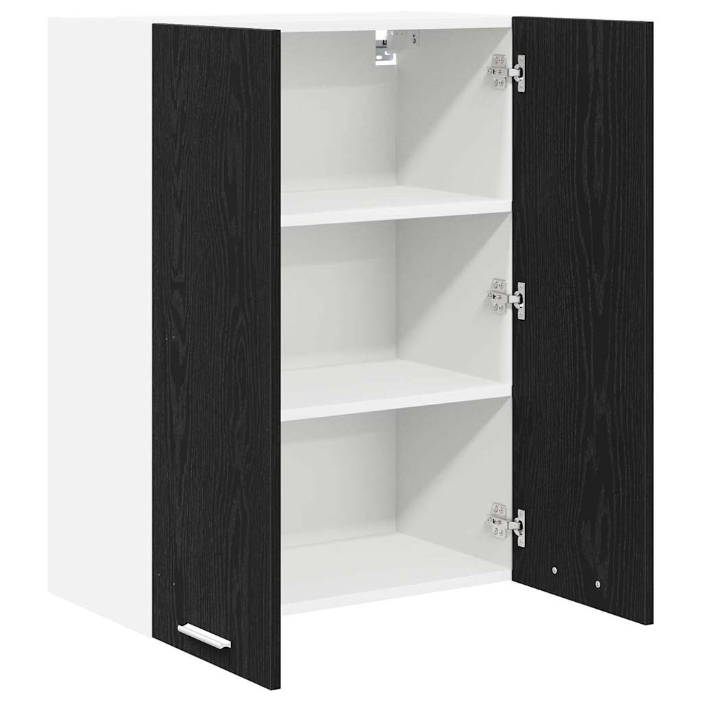Hängeschrank Schwarz Eichen-Optik 60 x 31 x 80 cm Holzwerkstoff