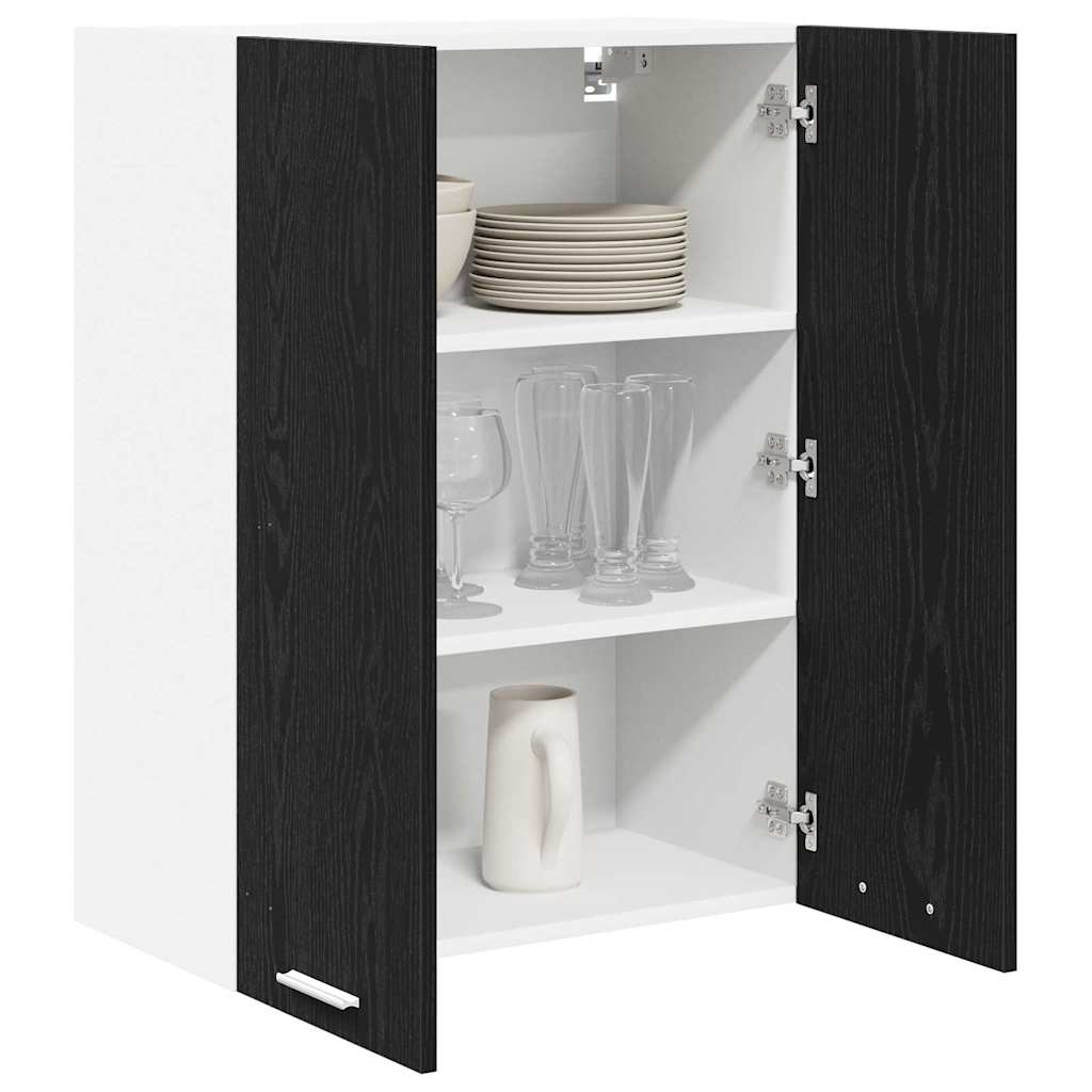 Hängeschrank Schwarz Eichen-Optik 60 x 31 x 80 cm Holzwerkstoff