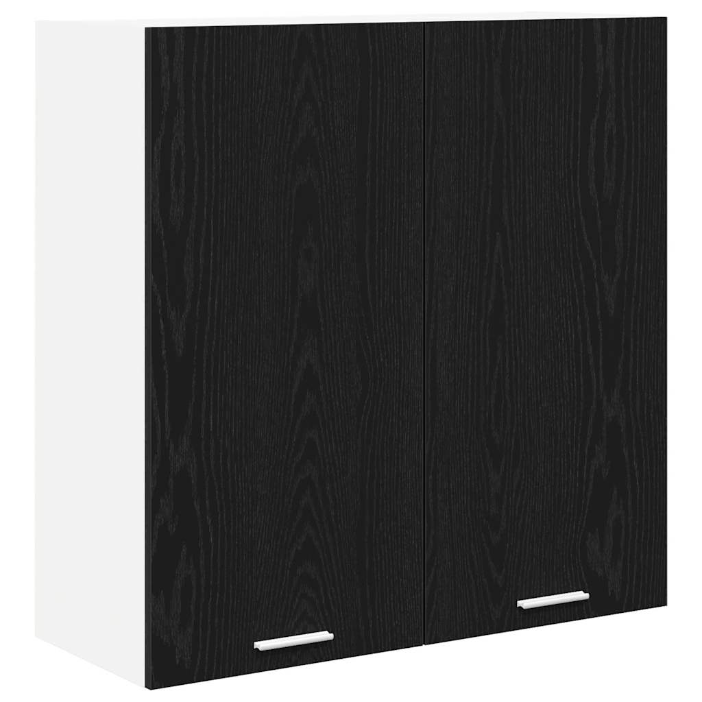 Hängeschrank Schwarz Eichen-Optik 80 x 31 x 80 cm Holzwerkstoff