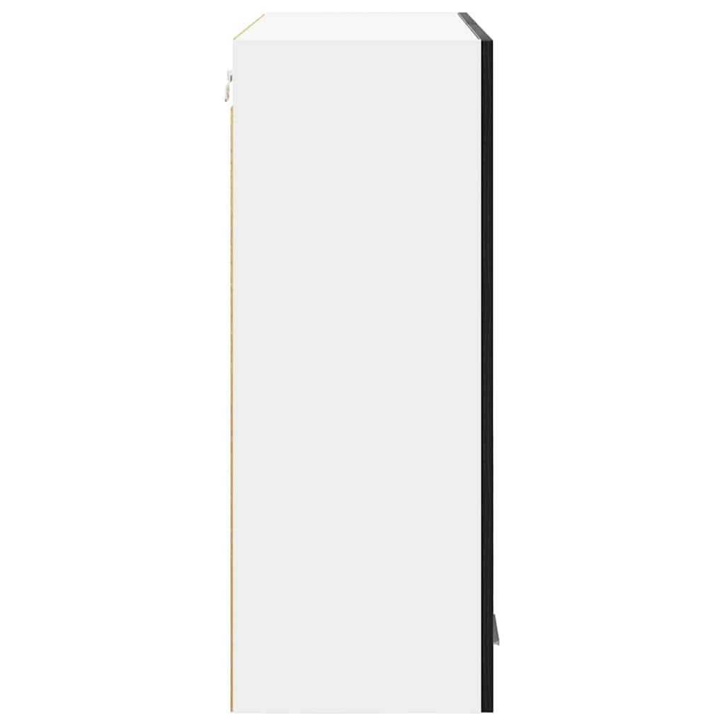 Hängeschrank Schwarz Eichen-Optik 80 x 31 x 80 cm Holzwerkstoff