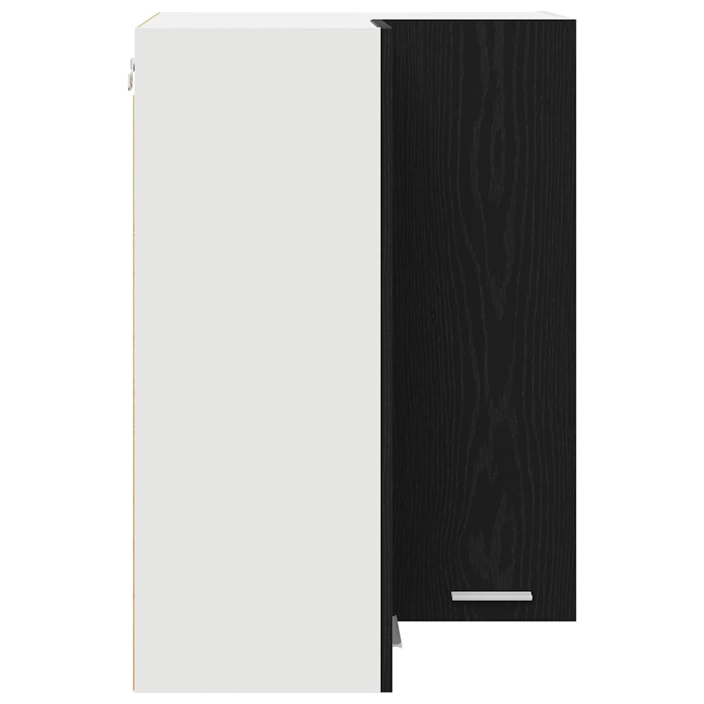 Hängeschrank Schwarze Eiche und Weiß 57 x 57 x 80 cm